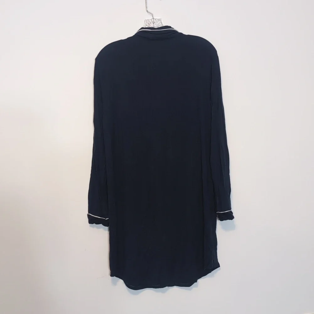 Stars Above Soft Long Sleeve Button Down Nightgown Pajamas Lounge - Picture 4 of 4